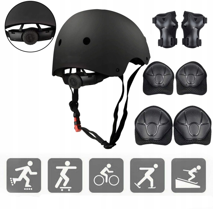 

Regulowany Kask Dla Dzieci Zestaw Ochraniaczy