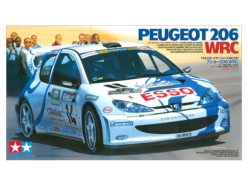Tamiya 1:24 Peugeot 206 - Niska cena na Allegro