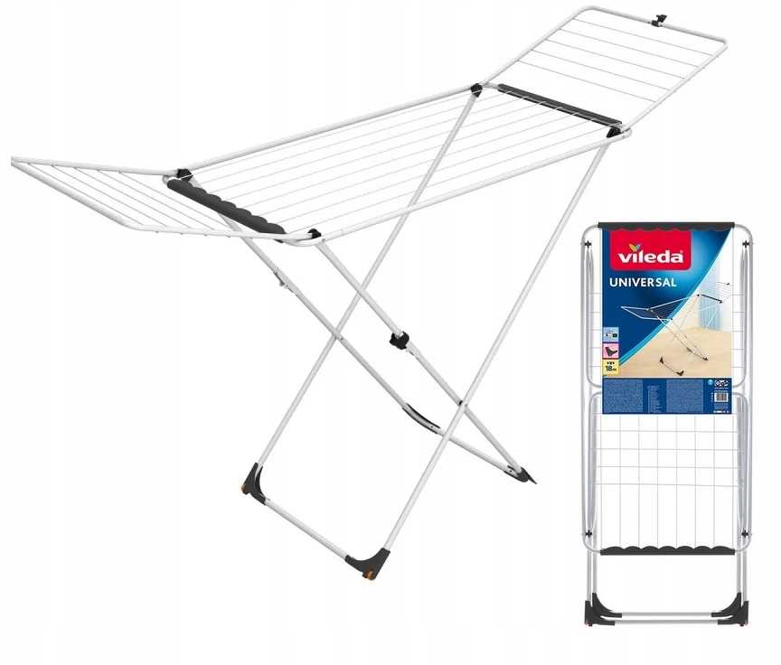 SUSZARKA NA PRANIE VILEDA UNIVERSAL BARDZO SOLIDNA STOJĄCA NA KÓŁKACH
