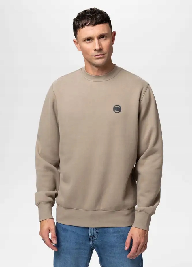 Pánská sportovní mikina na podzim, klasická Pit Bull Small Logo béžová L