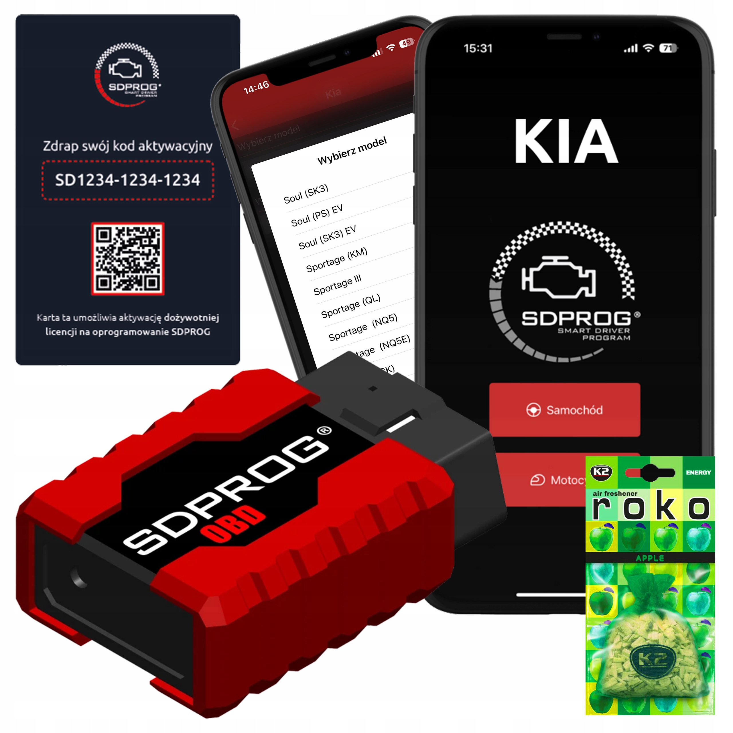Tester Diagnostyczny Skaner OBD2 Sdprog Dpf Program Obd Android iOS Kia
