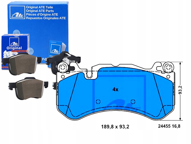 Sada Brzdových Destiček Ate 44207620 54203320