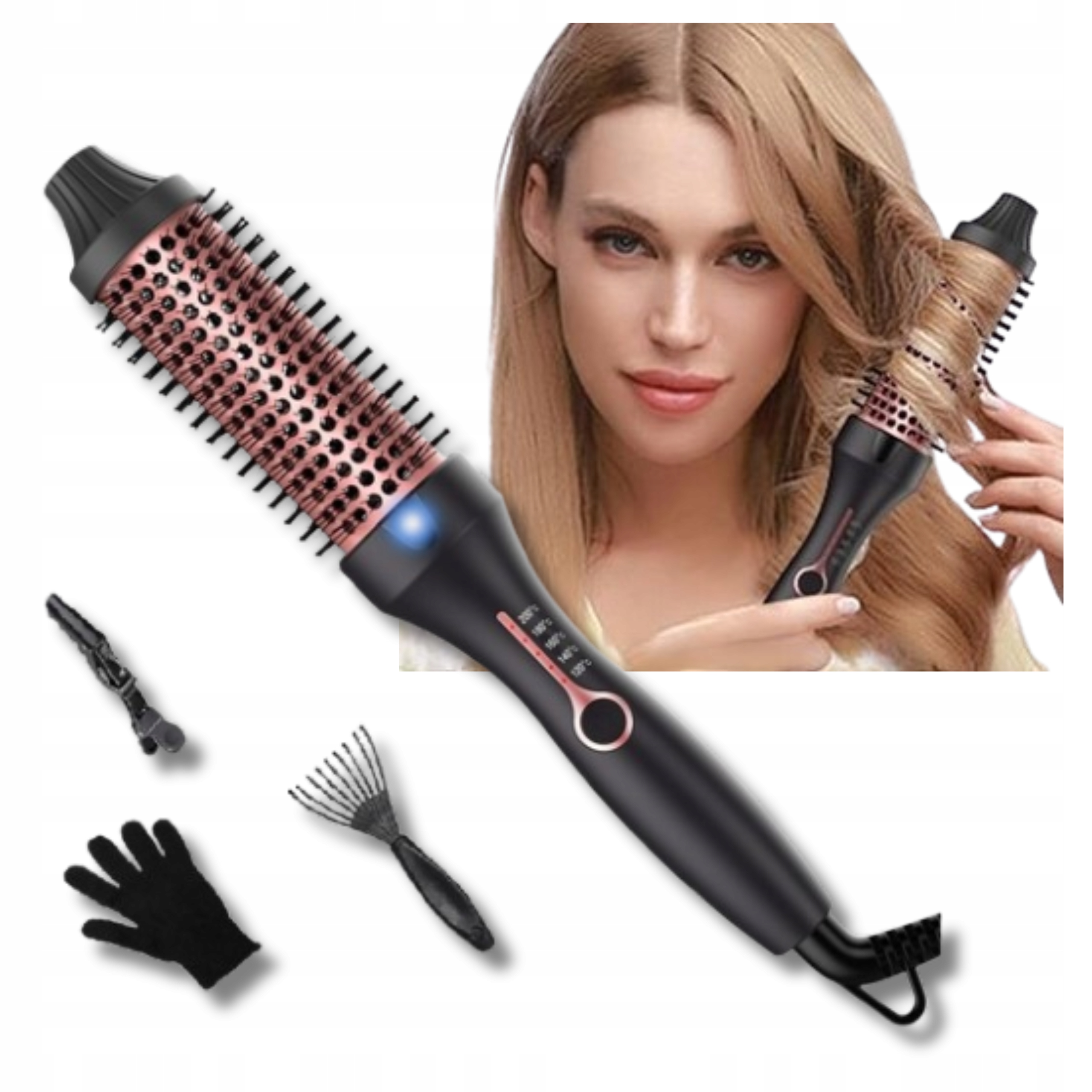 Kartáč na vytahování vlasů Lokow 4v1 Styling vlasů s prémiovou kulmou