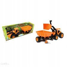 

Traktor Z Przyczepą gumowe koła Mochtoys Pomarancz