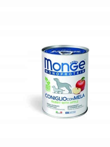 5 x Monge Dog Fruit M Králík s jablkem 400 g