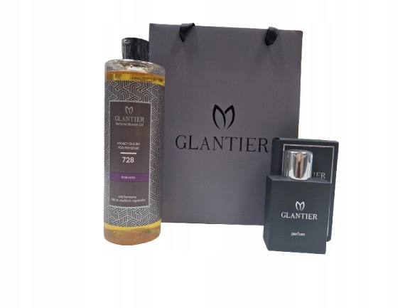 Zestaw Prezentowy 728 Glantier (perfum premium olejek myjący +torba