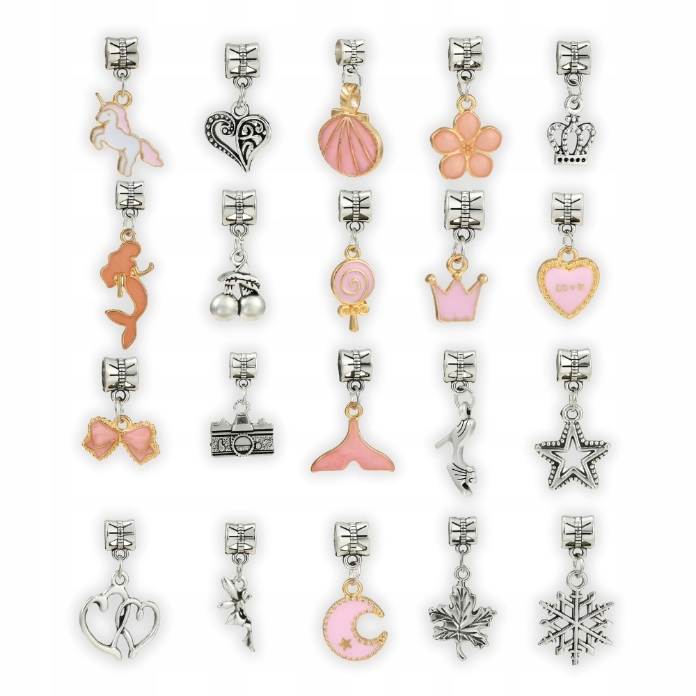 ZESTAW DO ROBIENIA BIŻUTERII KORALIKI BRANSOLETEK ZAWIESZKA CHARMS DZIECI Bohater Inny