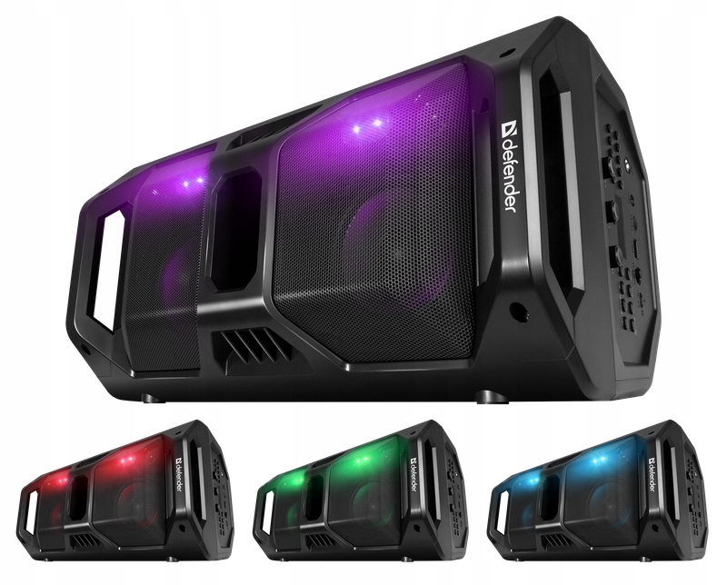GŁOŚNIK DEFENDER RAGE BLUETOOTH 50W LED/BT/FM/USB/MIC/TWS — 17