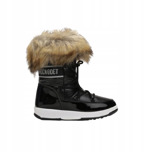 ZIMOWE CZARNE ŚNIEGOWCE Z JENOTEM-37- WSUWANE Z FUTERKIEM LAKIEROWANE Marka Inna marka