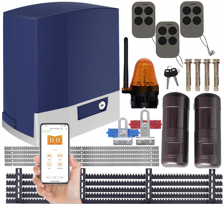 Pohonná Súprava Pre Posuvné Brány DP1000 WiFi 3x Pilot 5x Lampa