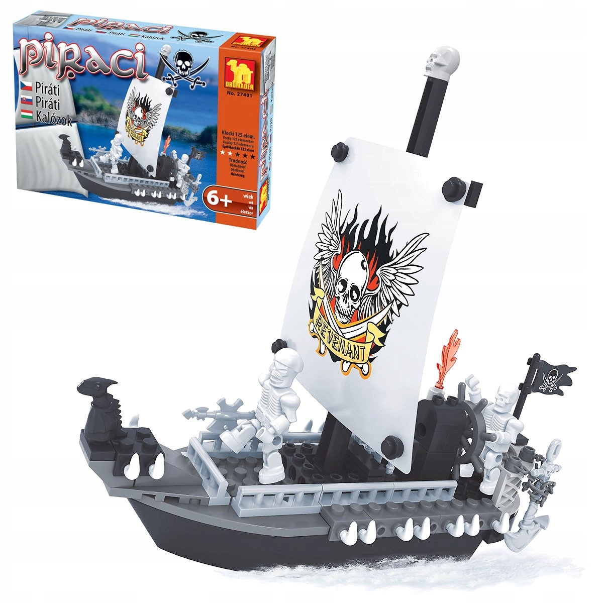 

274049 Dromader Klocki Piraci Okręt Widmo 125 El