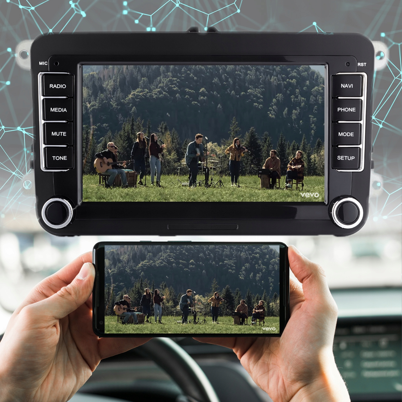 NAWIGACJA 2DIN RADIO 7 VW SEAT SKODA PASSAT GOLF LEON OCTAVIA LEON ANDROID Złącza USB