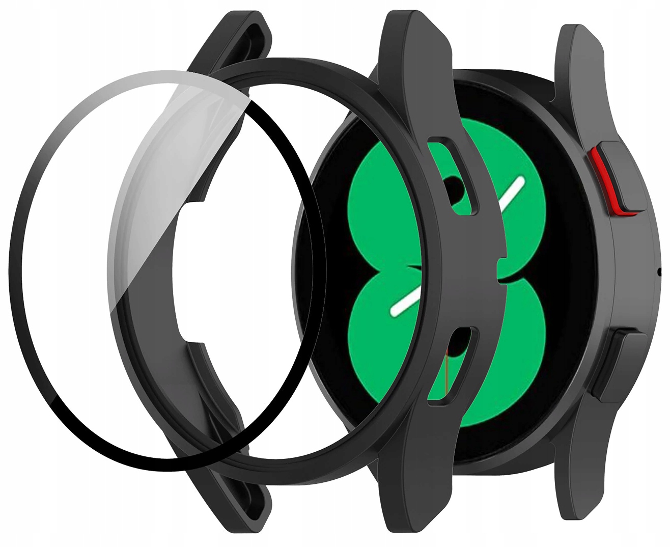 ETUI CASE + SZKŁO 2w1 DO SAMSUNG GALAXY WATCH 4 5 44mm | DUŻY WYBÓR KOLORÓW Kolor czerwony