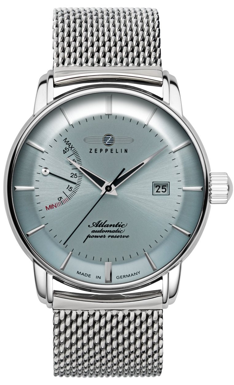 Nový Originální Pánské hodinky Zeppelin 8462M-6 Atlantic stříbrný pásek 41 mm