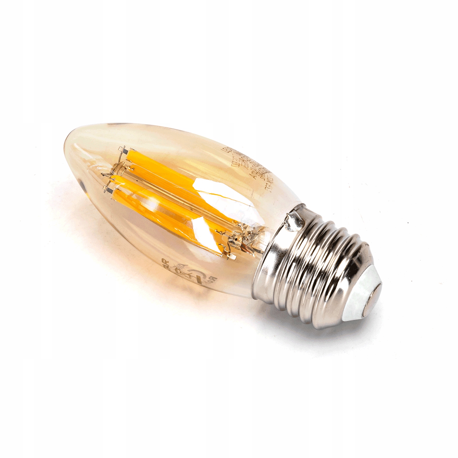 Żarówka świeczka FILAMENT E27 8W 2200K AMBER