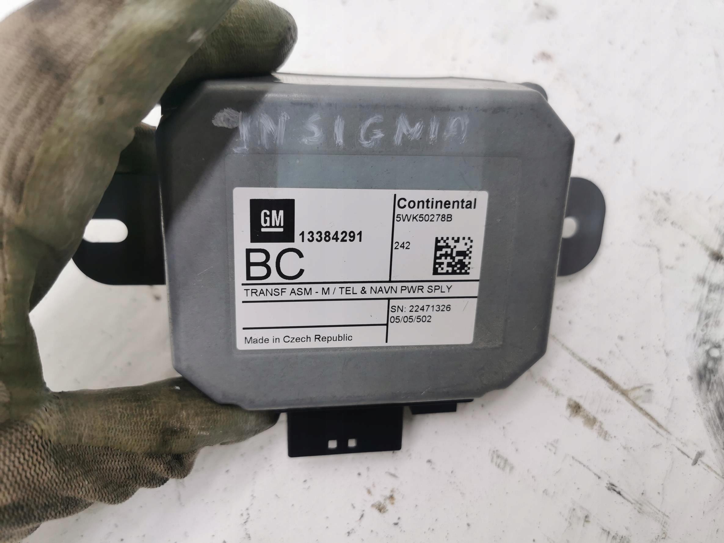 module control unit RADIA OPEL INSIGNIA A 13384291