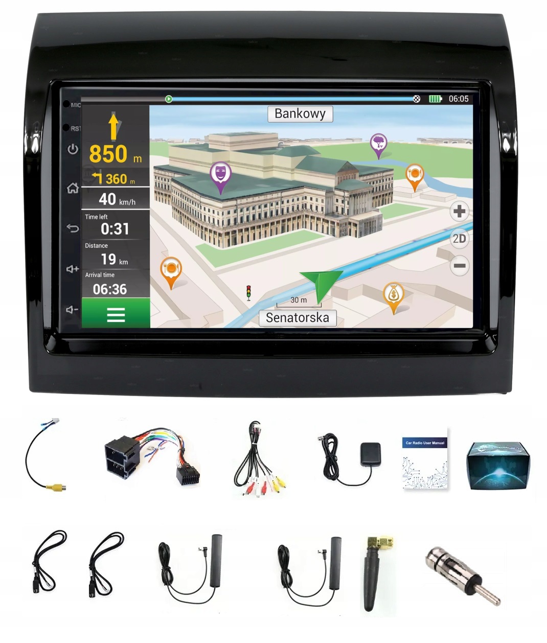 Rádio Navigácia Gps Peugeot Boxer 2011-2022 Carplay Wifi 8/256GB Modem Sim