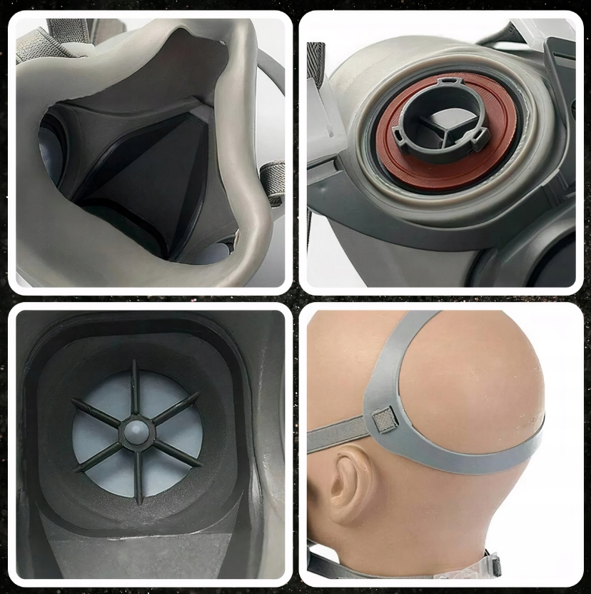 ZESTAW PÓŁMASKA MASKA LAKIERNICZA 6200 KOMPLETNA PRZECIWPYŁOWA L + FILTRY Typ półmaska