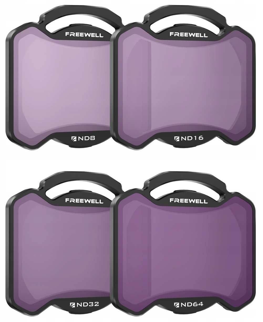 FREEWELL ZESTAW 4 FILTRÓW SZARYCH ND8/16/32/64 DO DRONA DJI AVATA 2 + ETUI
