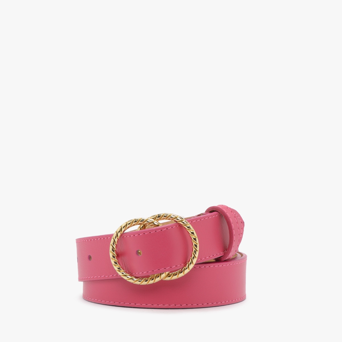 

Ryłko różowy skórzany pasek damski 100