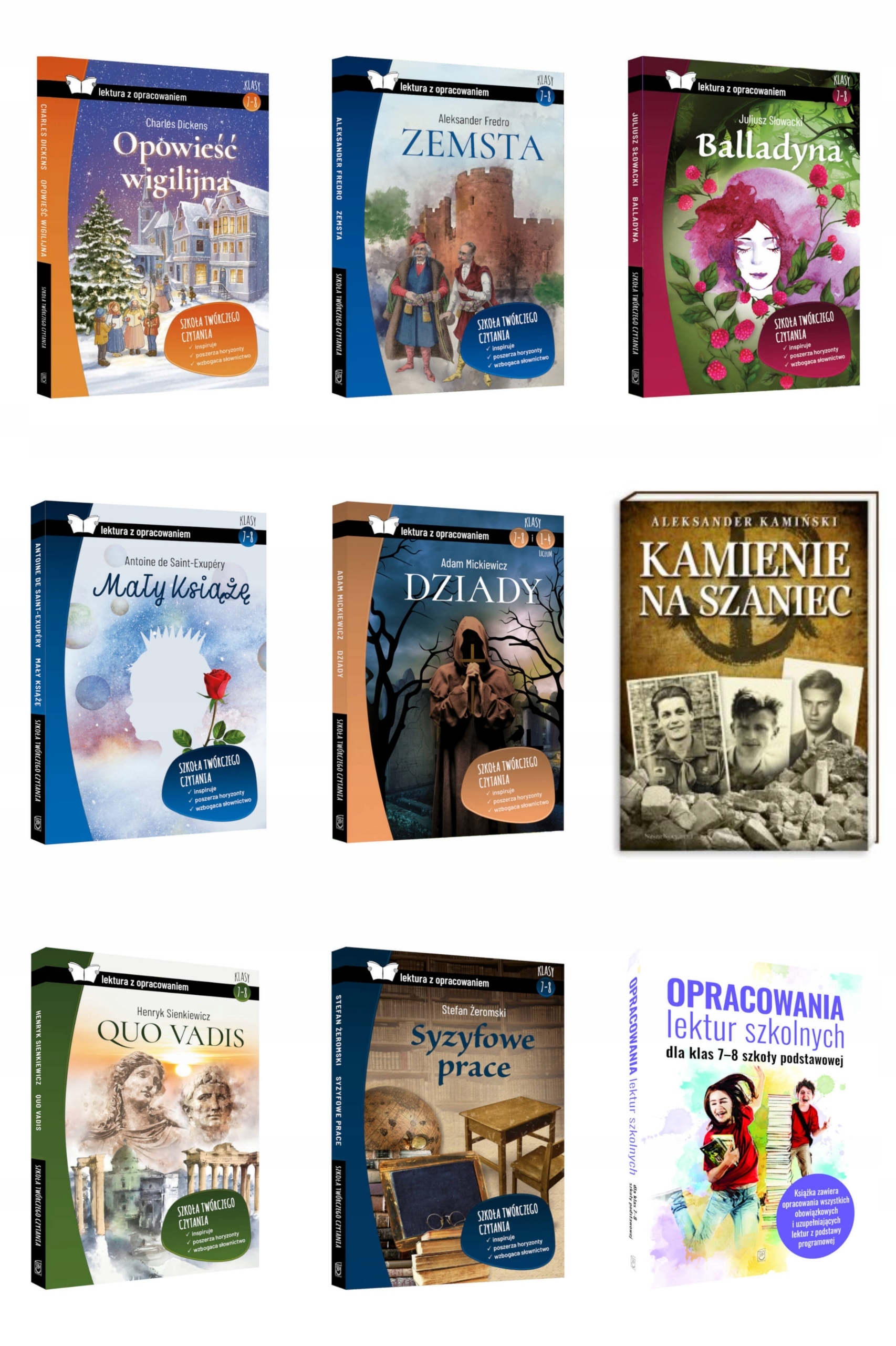 LEKTURY OBOWIĄZKOWE KLASA 7-8 PAKIET 9 LEKTUR