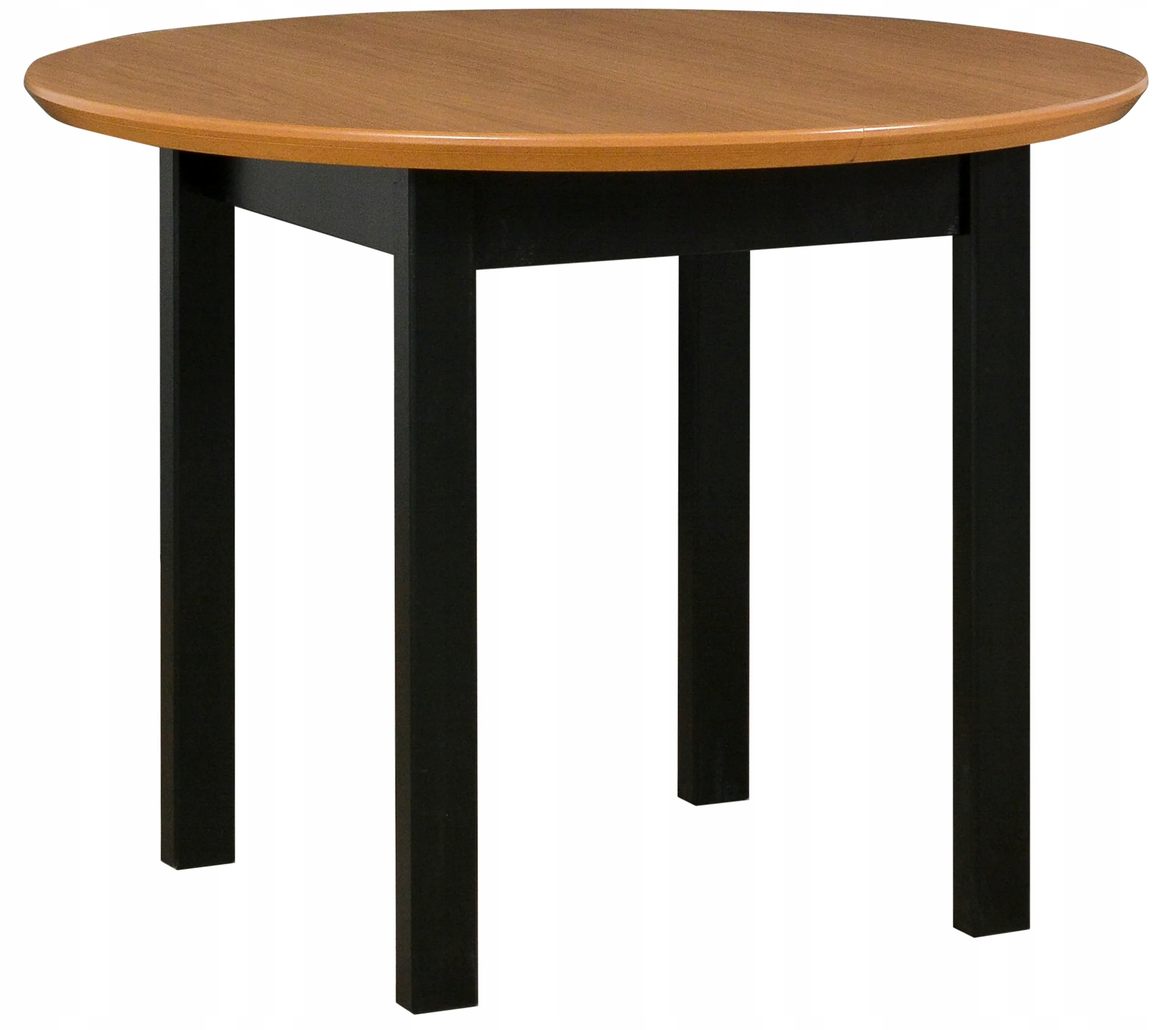 Rozkládací jídelní stůl Entiver 100-130 x 100 cm černý/přírodní dub
