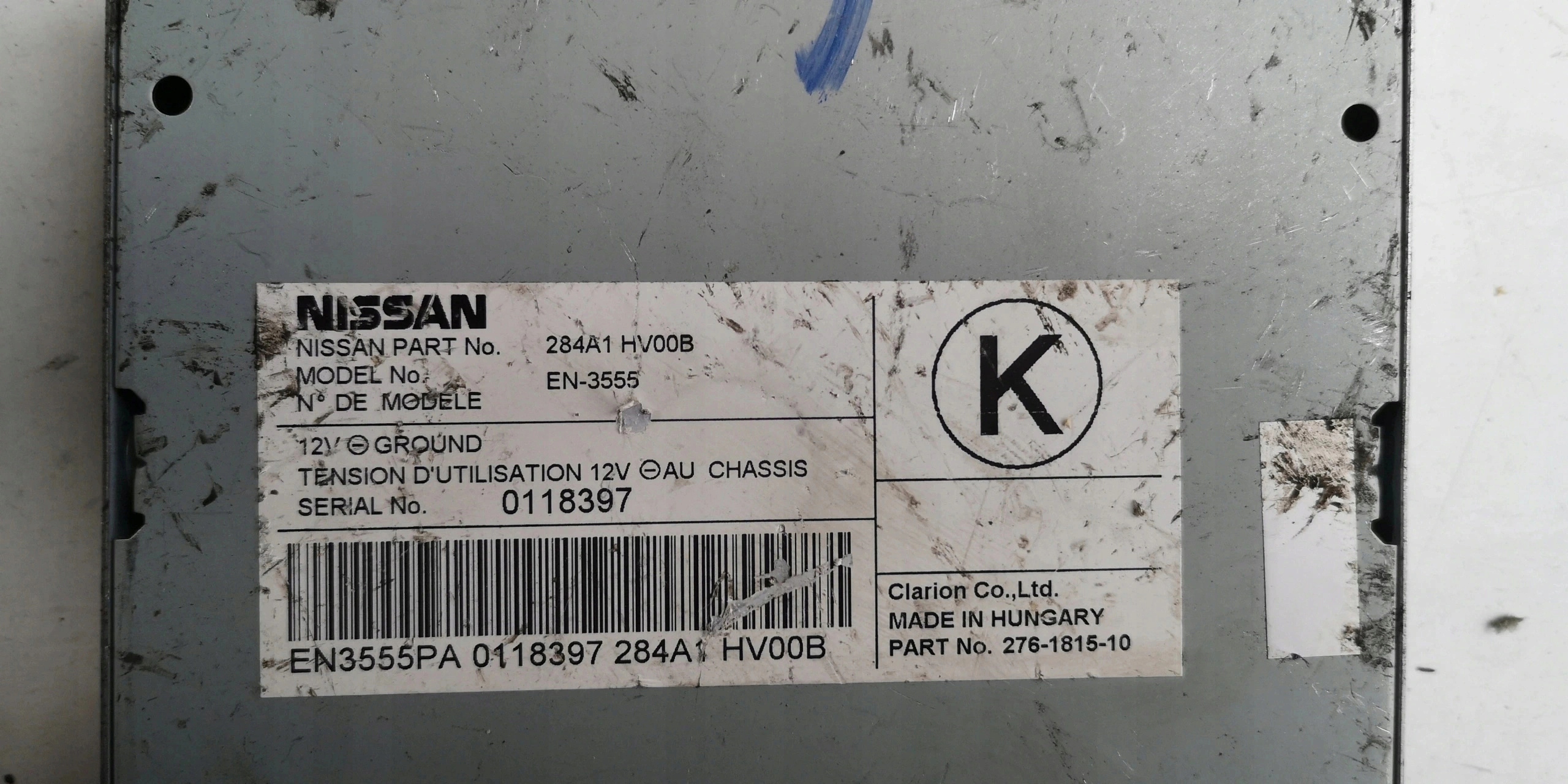 modulo KAMERY parcheggio NISSAN QASHQAI 284A1 HV00B
