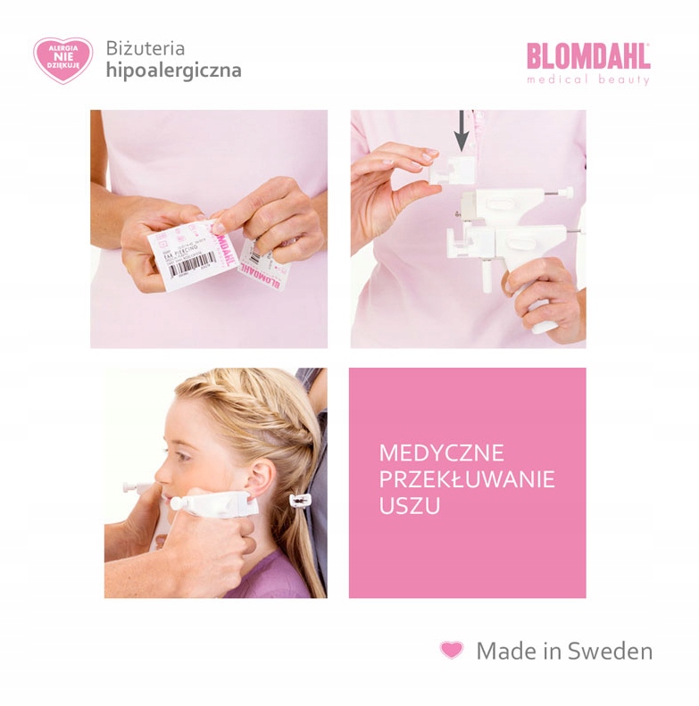 BLOMDAHL Przekłuciowy Daisy Sapphire Crystal 5mm Marka BLOMDAHL