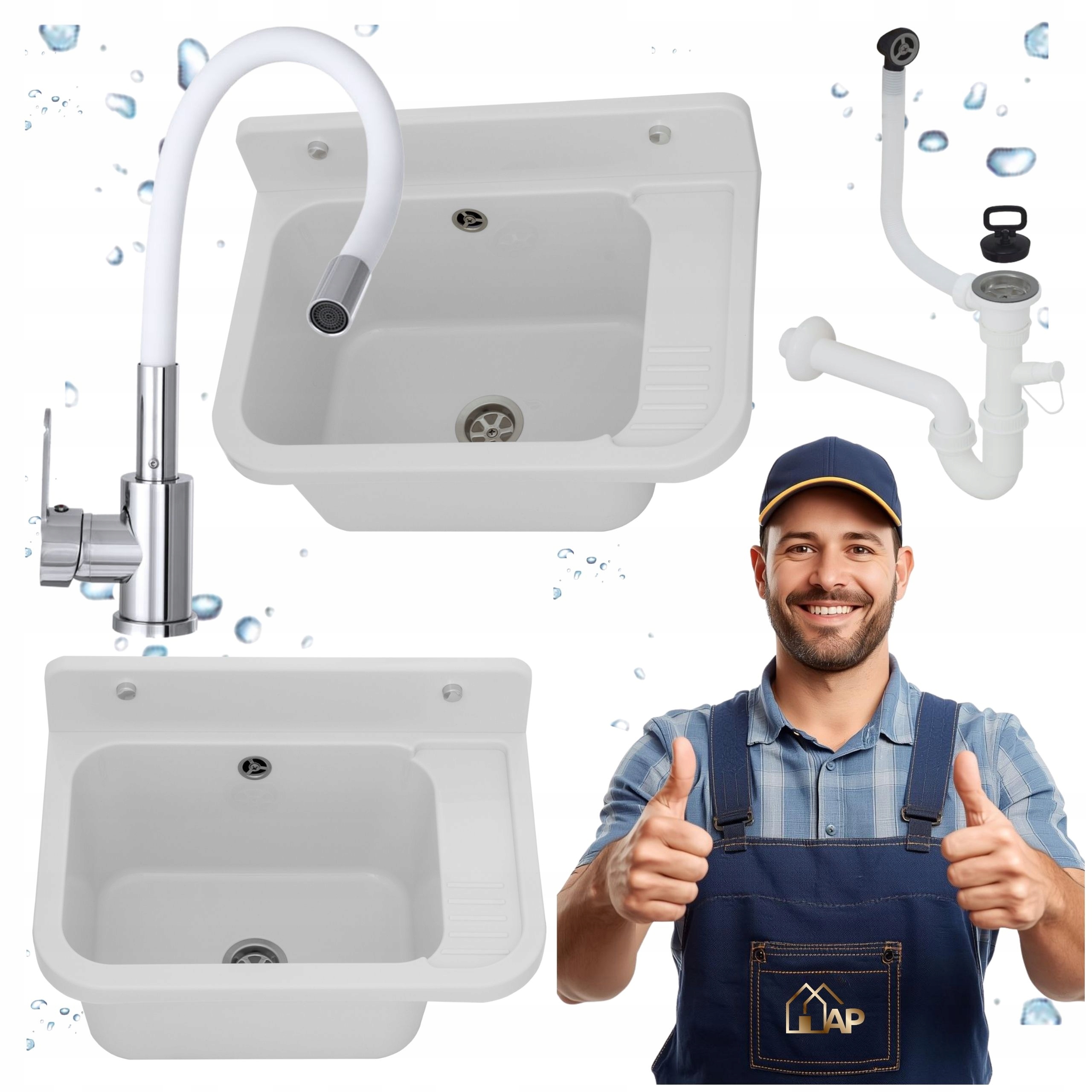 Technický Dřez Pracovní Komora Prádelna Kotelna Baterie Ohebné Ramínko