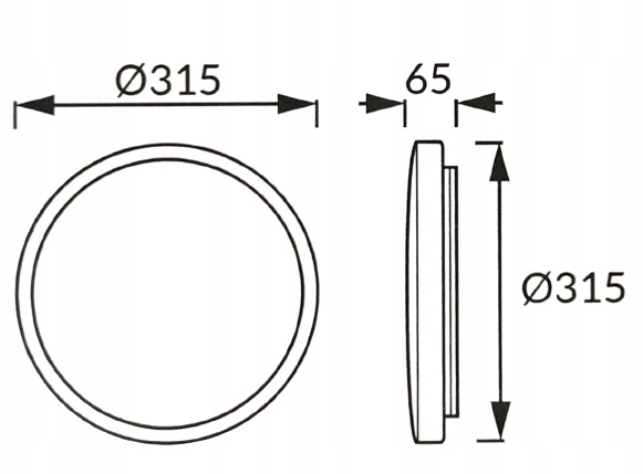 LAMPA ZEWNETRZNA 24W PLAFON ZEWNĘTRZNY LED LAMPA ŁAZIENKOWA SUFITOWA IP54 Rodzaj gwintu zintegrowane źródło LED