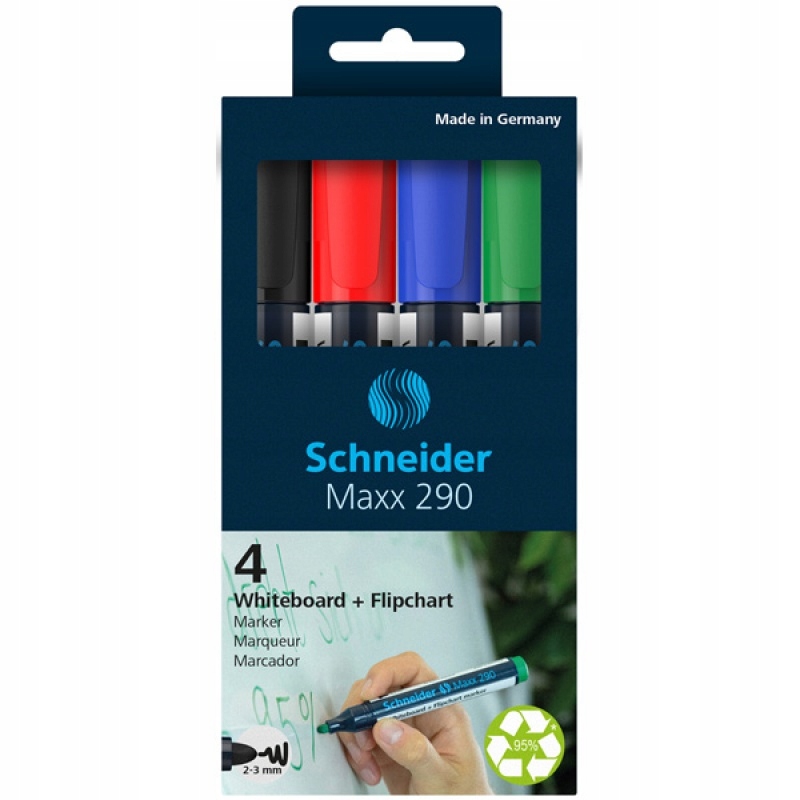 

Zestaw markerów do tablic 2-3mm 4szt miks pisak