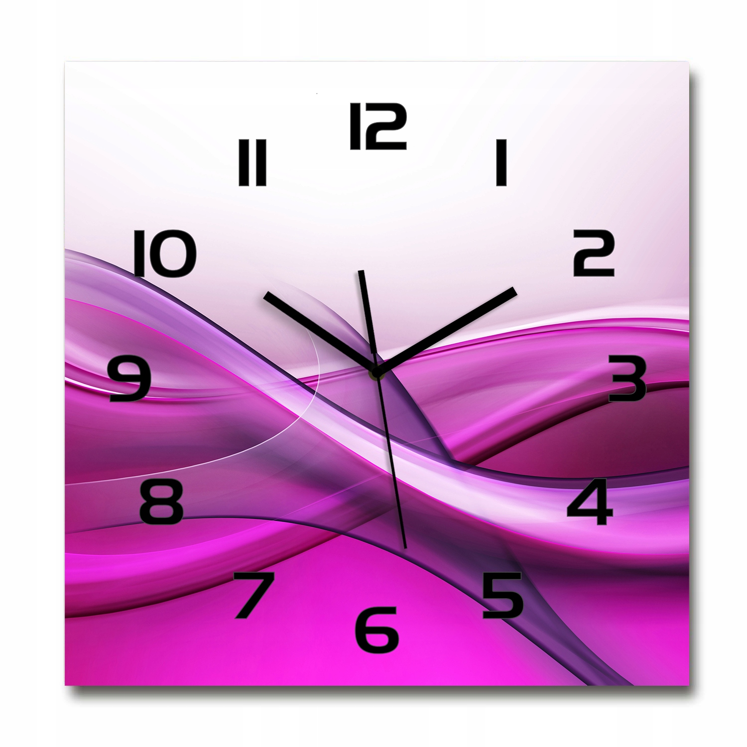 

Zegar ścienny ze szkła hartowanego Fale tło 60x60