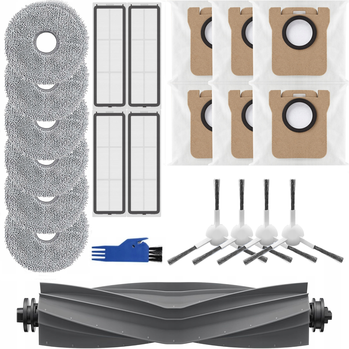Duży zestaw akcesoriów do Dreame L10/L10s Ultra Prime mopy filtry szczotki