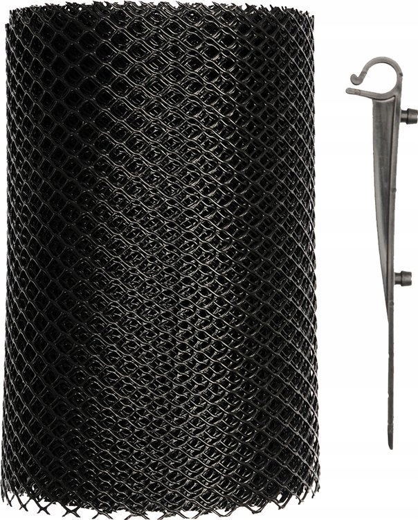 SIATKA OCHRONNA NA RYNNĘ 18cm 6m +KLIPSY OSŁONA