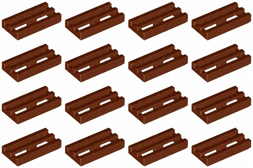 

Lego 2412b 1x2 Grill brązowa Nowa (4g) 16 szt.