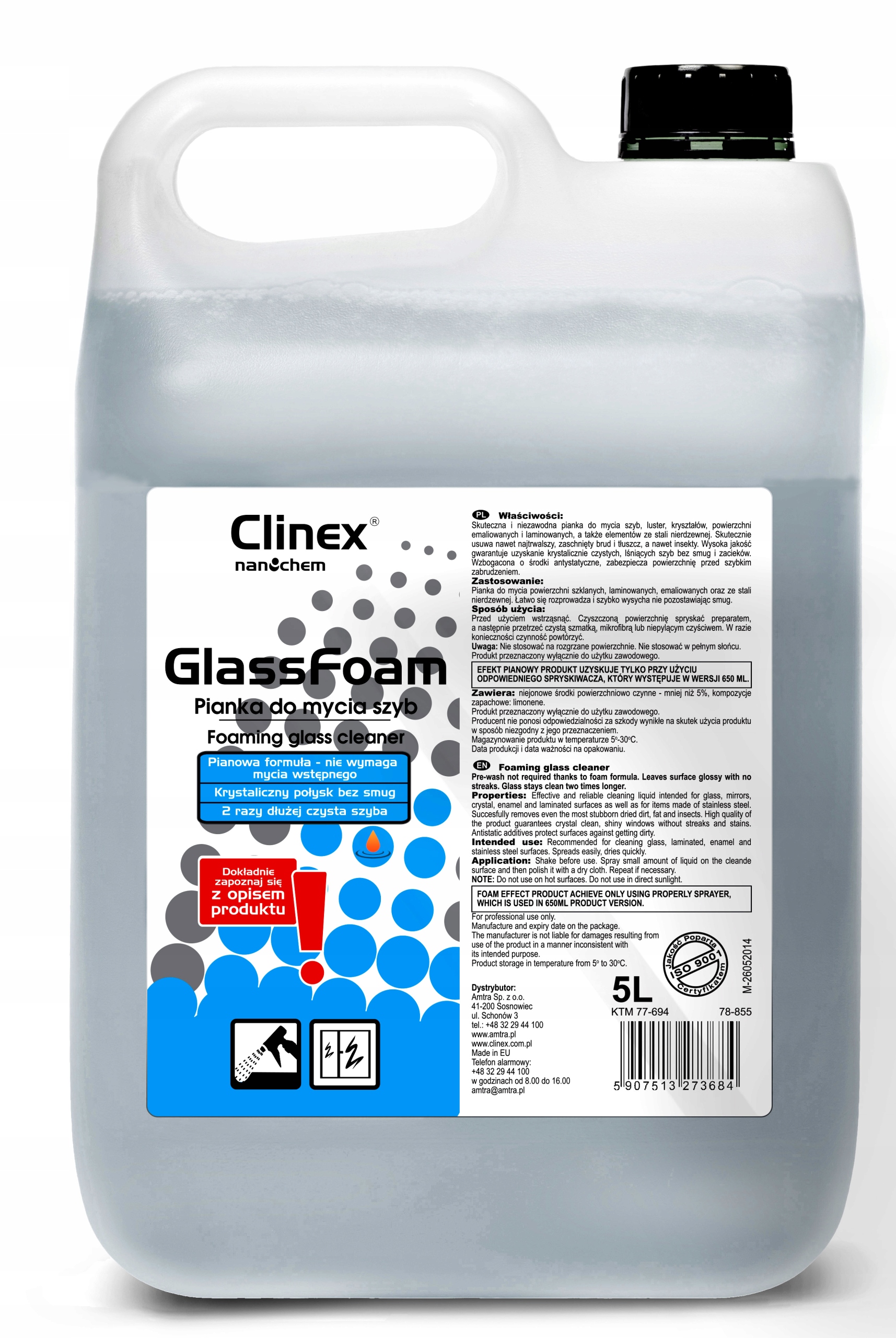 

Clinex Glass Foam Pianka do mycia szyb 5L