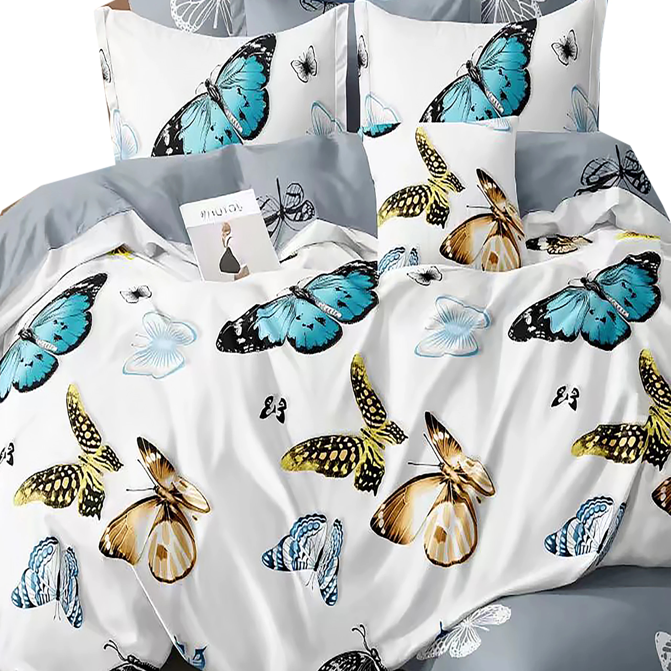 Ciepła Pościel 100% Bawełna 140x200 2 Poszewki 70x80 Prześcieradło