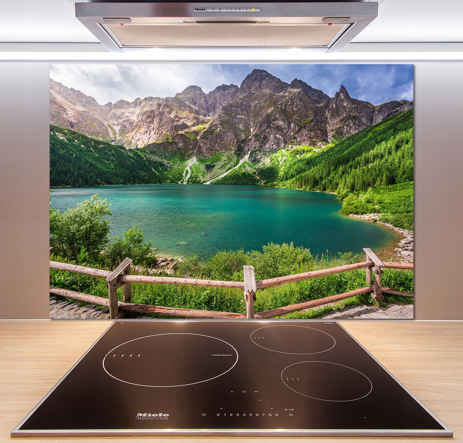 

Panel do kuchni Morskie oko Tatry 100x70 cm + Klej