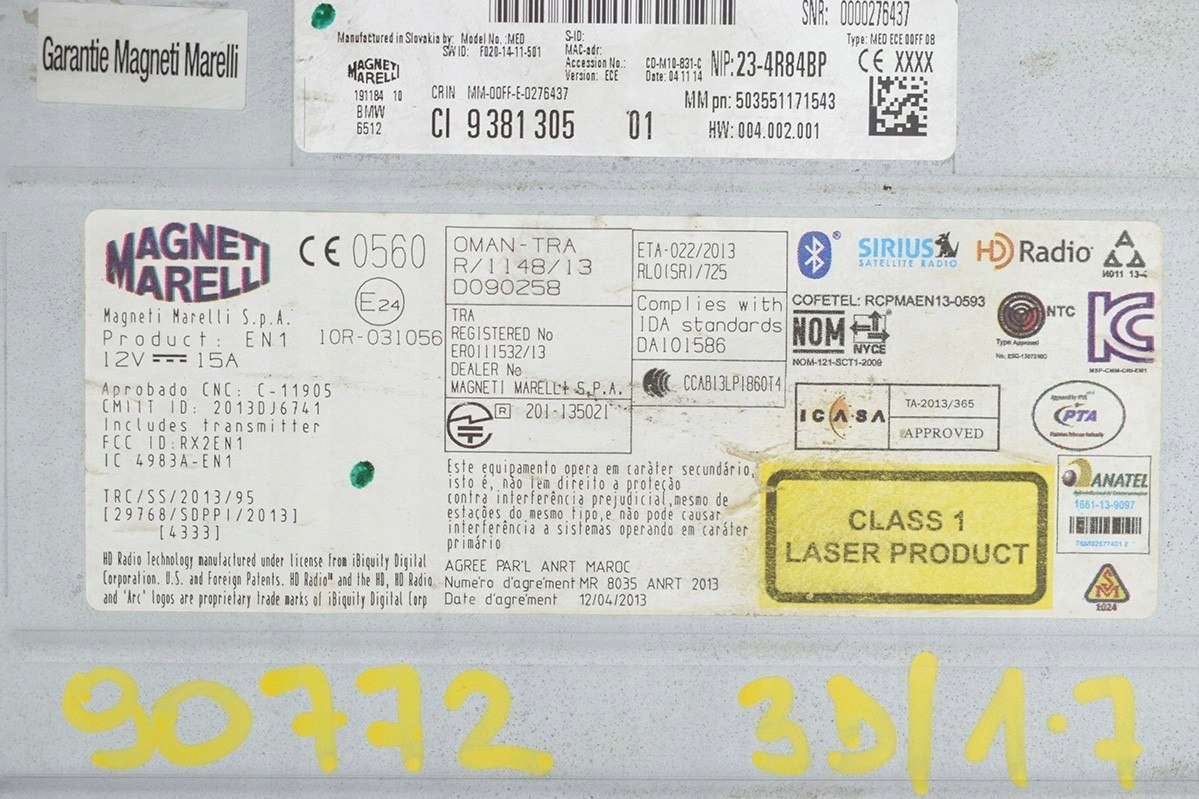 Navigation BMW 5 F10 9381305