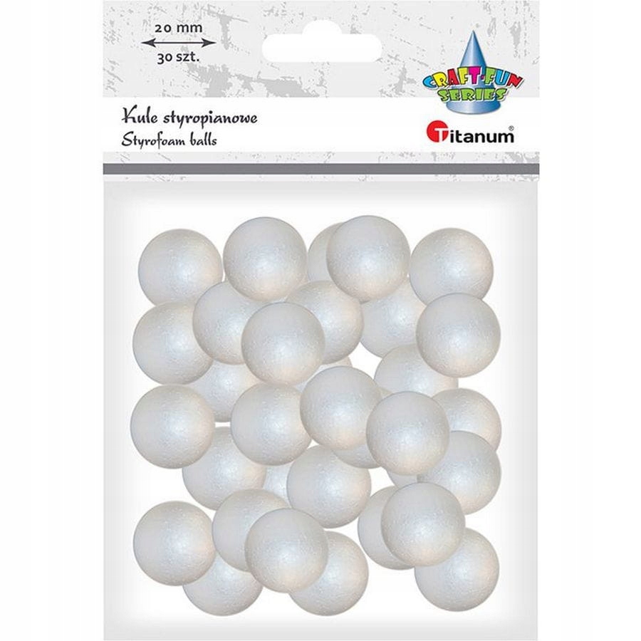 KULE STYROPIANOWE 2 cm 30 szt. TITANUM