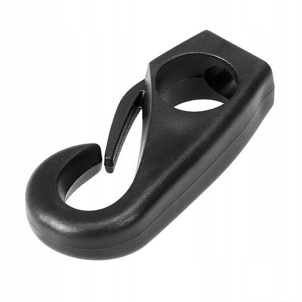 Karabińczyk Plastikowy Duży Czarny 10mm do Lin Gumowych Lazy Jack