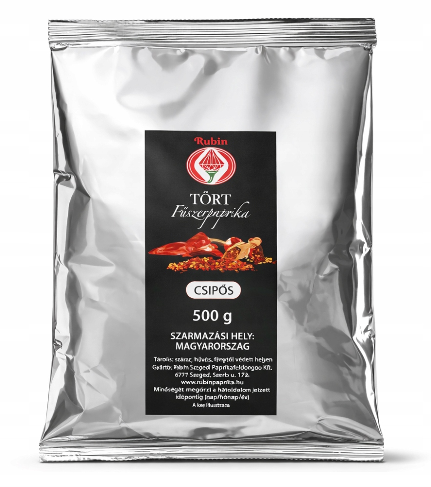Rubin Tört Fűszerpaprika Csípős 500 g maďarská pálivá paprika drcená