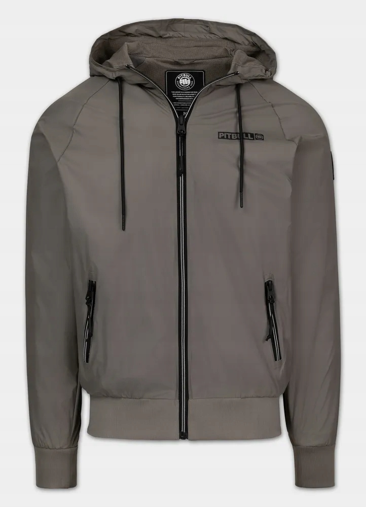 Męska Kurtka przejściowa z kapturem Pitbull wiatroszczelna Athletic Logo II