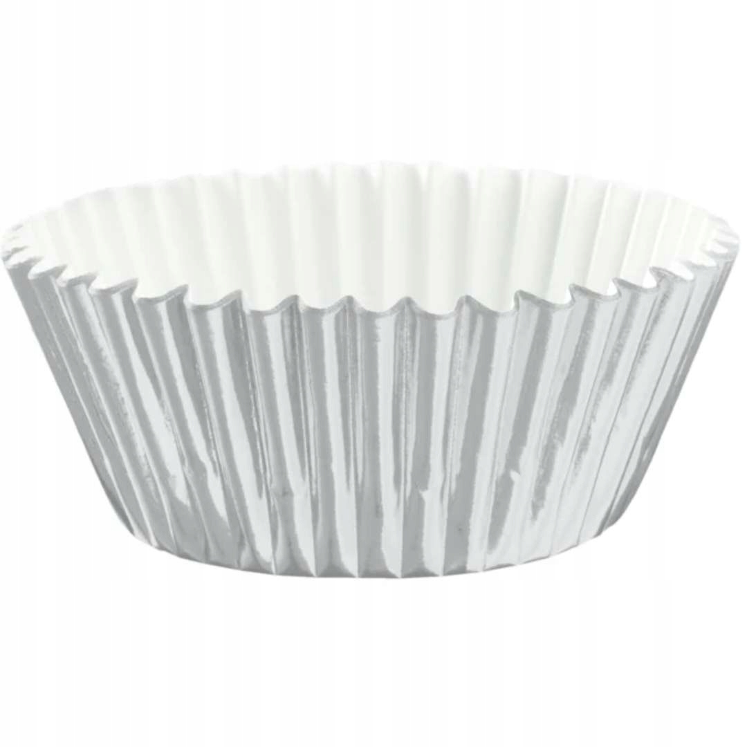 

Papilotki na muffinki Foremki srebrne 100 szt