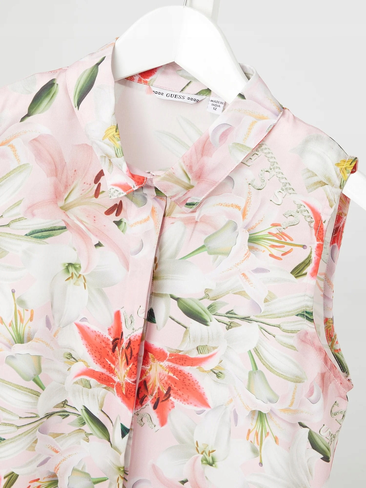 GUESS RÓŻOWA KOSZULA FLORAL PRINT (8L) Rozmiar 8