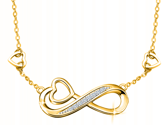 ZŁOTY NASZYJNIK SERCE ŁAŃCUSZEK ZAWIESZKA SREBRNY Stan opakowania oryginalne