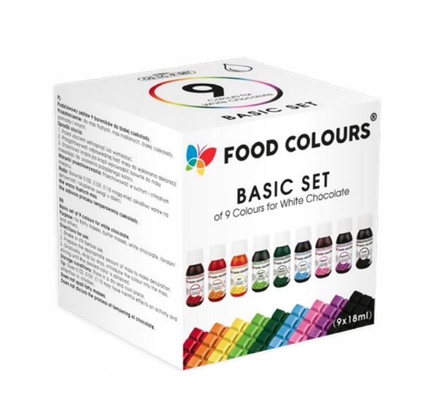 Barwniki Spożywcze do białej czekolady mas tłustych zestaw