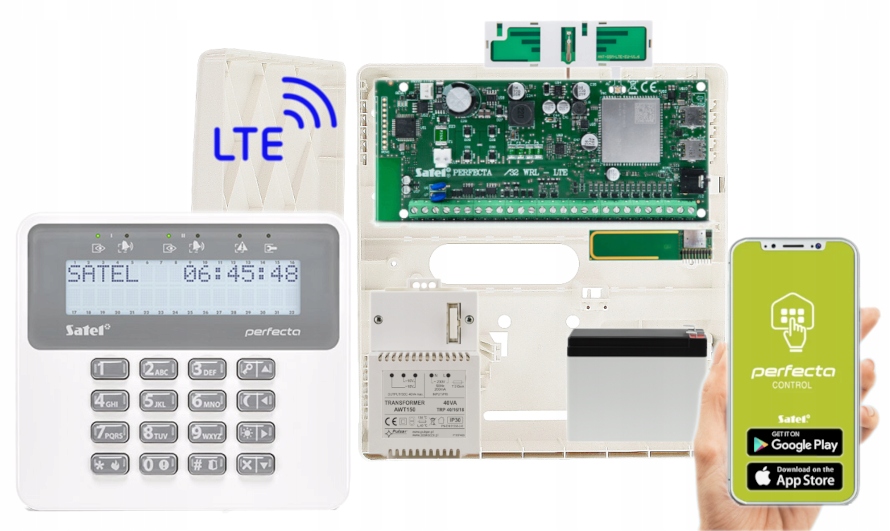 Zestaw Alarmowy Do Domu Satel Perfecta 32 Lte Set Wrl Sms Push Aplikacja