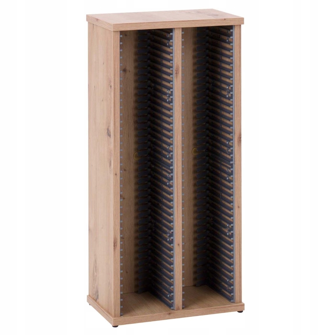 Kontajner na CD, regál, polica 80 CD, dub artisan, Zložený box, puzdro