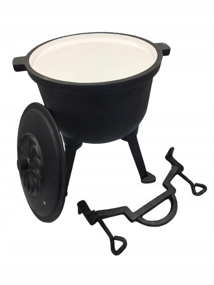 KOCIOŁEK ŻELIWNY GARNEK EMALIOWANY 8L